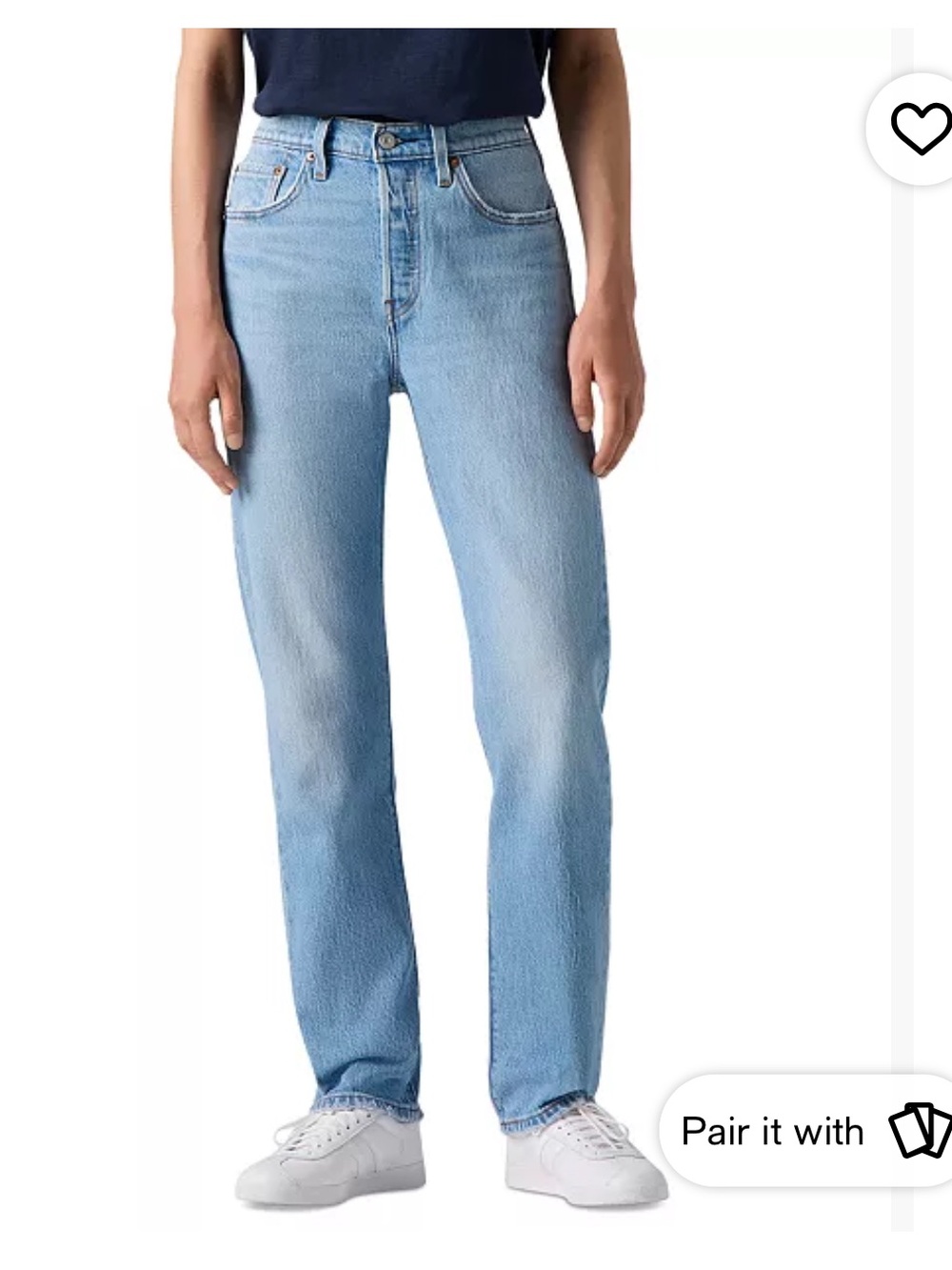Levi's 501 Light Blue Straight-Leg Women's Jeans W 27 L 32